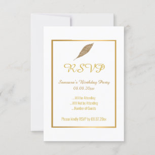 INVITACIÓN BONITO GOLD LEAF TODAS LAS OCASIONES