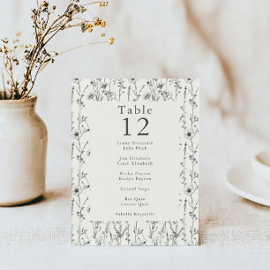 Invitación Bonito jardín de flores silvestres número de la me