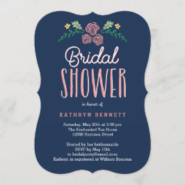 Invitación Bonito Jardín Editable Color Bridal Ducha Invitaci