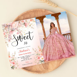 Invitación Bonito Jardín Flores Silvestres Acuarela Dulce 16