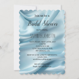 Invitación Bonito Light Blue Faux Satin Brillante