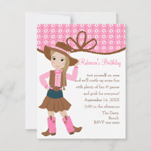 Invitación ¡bonito Lil' Cowgirl!