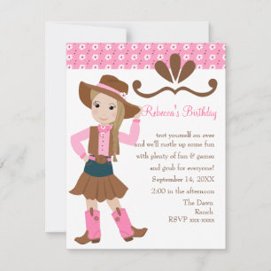 Invitación ¡bonito Lil' Cowgirl!