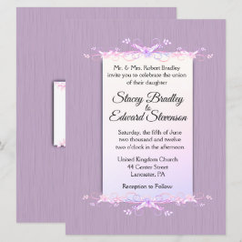 Invitación Bonito Lilac Simplicidad Boda
