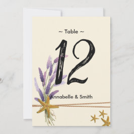 Invitación bonito Número simple de la mesa de estrella