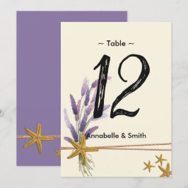 Invitación bonito Número simple de la mesa de estrella