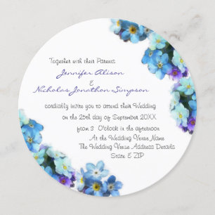 Invitación Bonito olvídenme, no flores Boda