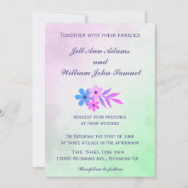 Invitación Bonito Pastel Boda