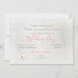 Invitación Bonito Pastel Butterflies Boda