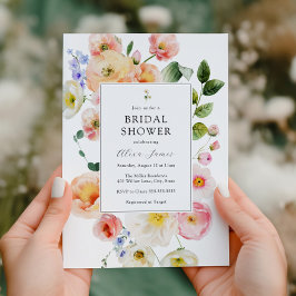 Invitación Bonito Pastel Floral Bridal Shower