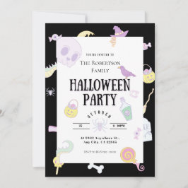 Invitación Bonito Pastel Halloween