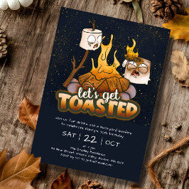 Invitación Bonito patio trasero Vamos a ser tostados cumpleañ