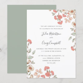 Invitación Bonito Pequeño grupo de flores de Rubor Whimsical 