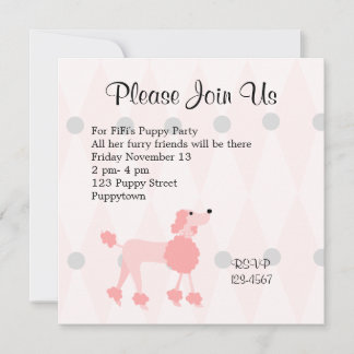 Invitación Bonito Poodle