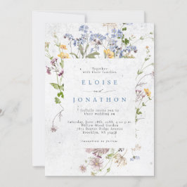 Invitación Bonito Primavera Flor Silvestre Meadow Jardín Boda
