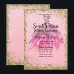Invitación Bonito Purpurina de oro rosa Fiesta vestido dulce<br><div class="desc">Personalizar para cualquier evento</div>