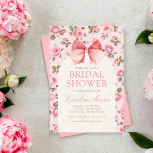 Invitación Bonito Rosa Bridal