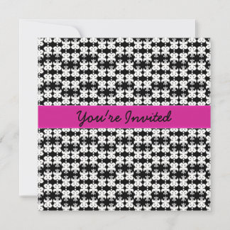 Invitación Bonito rosa y negro