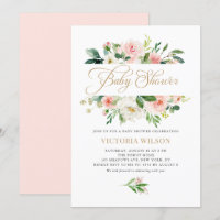 Bonito Rubor Ivory Peony Floral Frame Baby Shower
