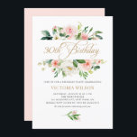 Invitación Bonito Rubor Peony Floral Frame 30 cumpleaños<br><div class="desc">Bonito floral 30 cumpleaños invitación a fiesta. Presenta un marco floral acuático de peonías melocotón rosado,  margaritas y rosas con acentos verdes. Personalice agregando nombres,  fecha,  hora y otros detalles. Esta encantadora invitación floral es perfecta para fiestas de cumpleaños de primavera y jardín.</div>