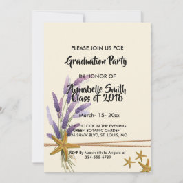 Invitación bonito Sencilla Graduación de pez estrella