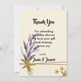 Invitación bonito simple estrella de mar gracias