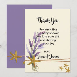 Invitación bonito simple estrella de mar gracias