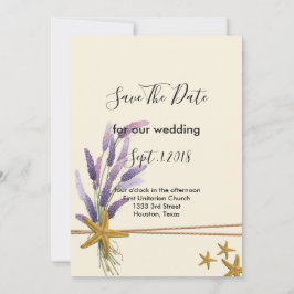 Invitación bonito Simple pez estrella ahorra la fecha