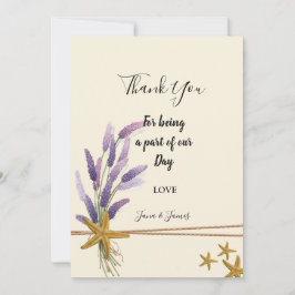 Invitación bonito Simple starfish gracias