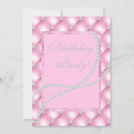 Invitación Bonito spot perlas personalizado de cumpleaños ele
