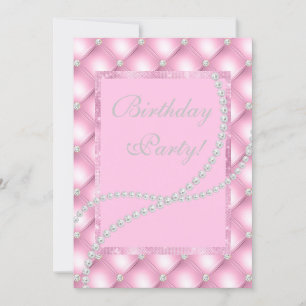 Invitación Bonito spot perlas personalizado de cumpleaños ele