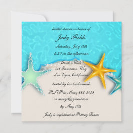Invitación Bonito Starfish Summer Beach Bridal Shower Invite