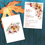 Invitación Bonito Terracotta Otoño Cumpleaños Botánico Floral<br><div class="desc">Honre a una mujer especial con esta elegante y femenina invitación a la fiesta de cumpleaños. Este elegante diseño cuenta con sofisticadas flores de caída de terracota,  que incluyen rosas y dahlia con hojas de color burdeos marrón y otoño.</div>