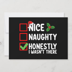 Invitación Bonito travieso Honestamente no estuve ahí Navidad