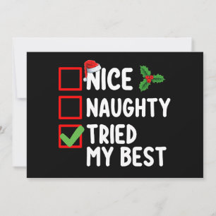 Invitación Bonito travieso probó mi mejor fiesta de Navidades