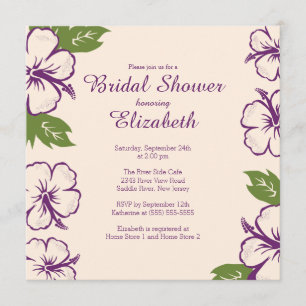 Invitación Bonito Tropical Hibiscus Bridal Shower
