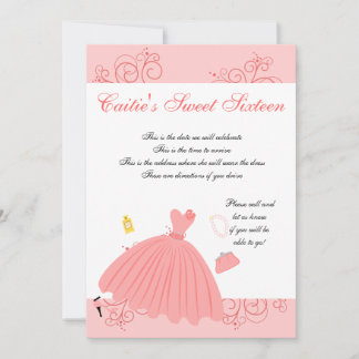 Invitación Bonito Vestido Hermoso