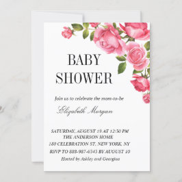 Invitación Bonito Watercolor Flowers Garden Baby Shower