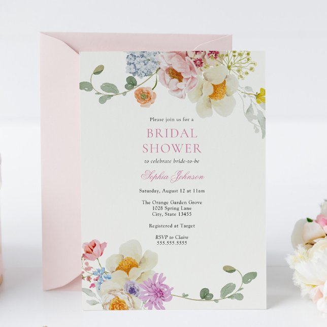 Invitación Bonito Wildflower Bridal Shower (Subido por el creador)