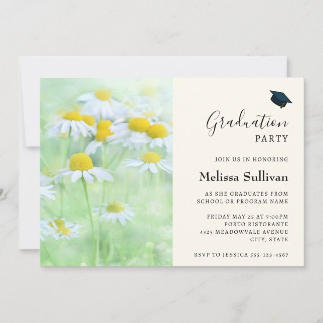 Invitación Bonitos en graduación de fotografía de campo (Anverso)