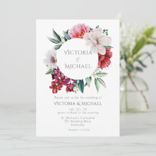 Invitación Bonitos Peonies Boda de acuarela floral