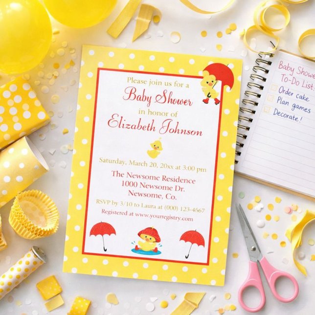 Invitación Bonitos y puntos de polka Baby Shower (Subido por el creador)
