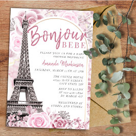 Invitación Bonjour Bebe Baby Shower