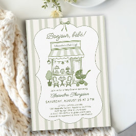 Invitación Bonjour Bebe Coffee Brunch Brewing Baby Shower