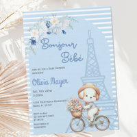 Bonjour Bebe French Paris Puppy Dog Baby Shower