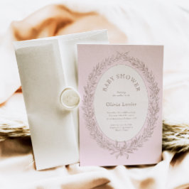 Invitación Bonjour Bebe French Patisserie Baby Shower Pink