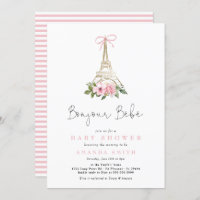Bonjour Bebe Paris Baby Shower Rosa Francés Eiffel