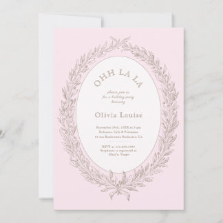 Invitación Bonjour Bebe Patisserie Francesa Fiesta de cumplea