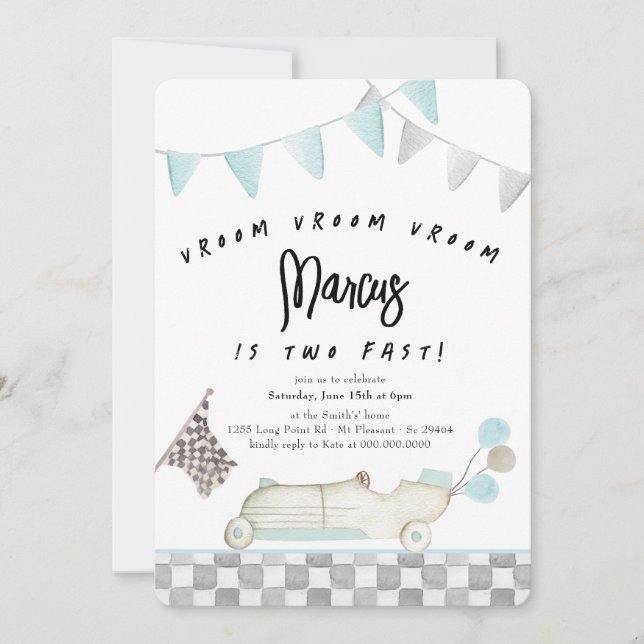 Invitación Bonjour Bebe Pingüino Francés Neutral Baby Shower  (Anverso)