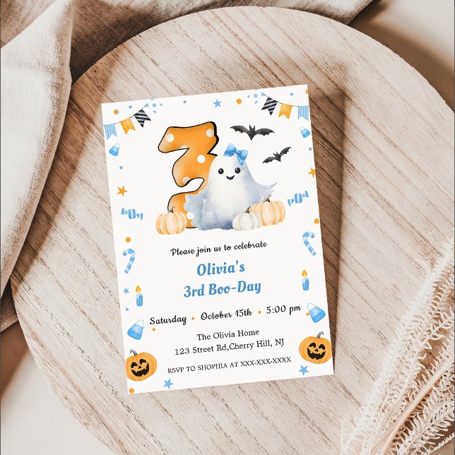 Invitación Boo 3 cumpleaños (Subido por el creador)